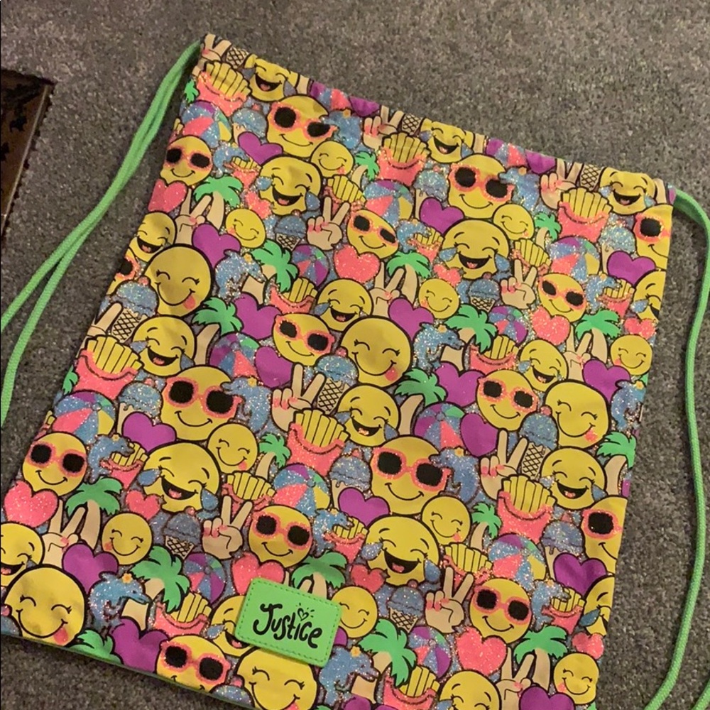 justice jawstring bag